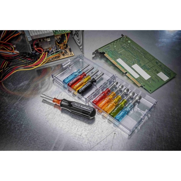 Xcelite Ps120n Nut Driver Set, 11 Pieces, Sae, Hollow