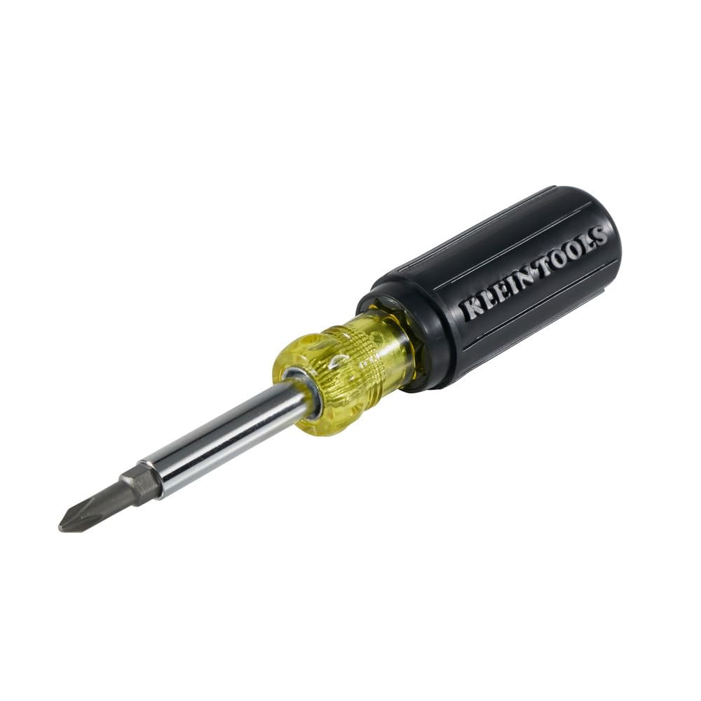 Klein Tools 5 in 1 Multi Bit Screwdriver Nut Driver with Cushion Grip Handle