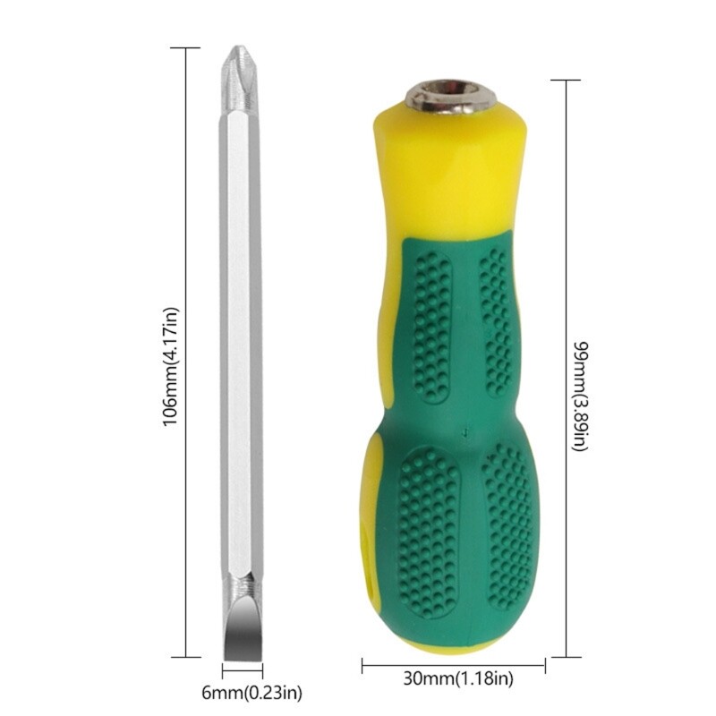 Reliable Anti Wear Screwdriver With Flat Head And Crosshead For Everyday Tasks