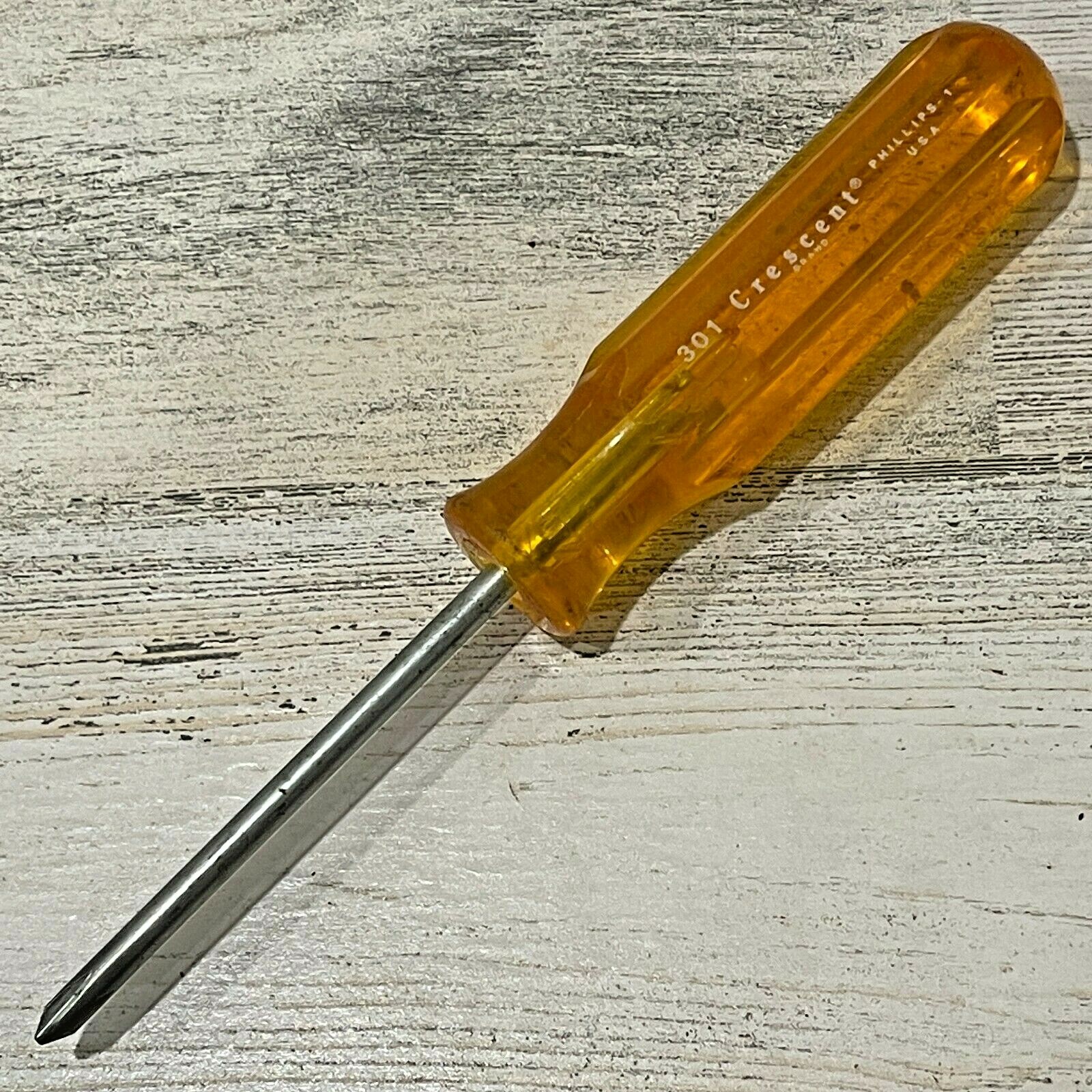 Crescent Phillips #1 Screwdriver 301 Made in USA Yellow