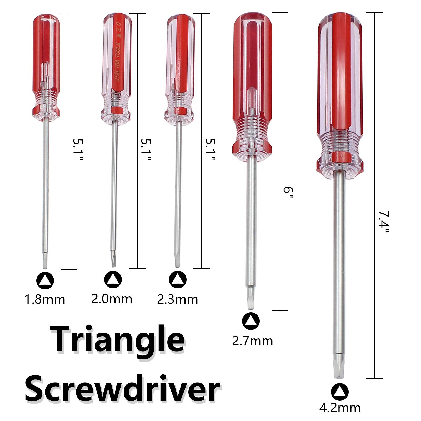 5Pcs Triangle Head Screwdriver Set Magnetic Screwdriver 1.8Mm, 2.0Mm, 2.3Mm, 2.7