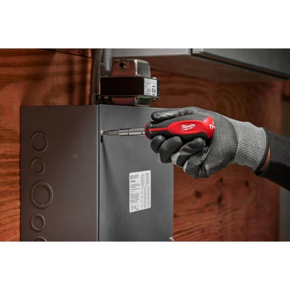 11-In-1 Multi-Tip Combination Screwdriver with Square Drive Bits