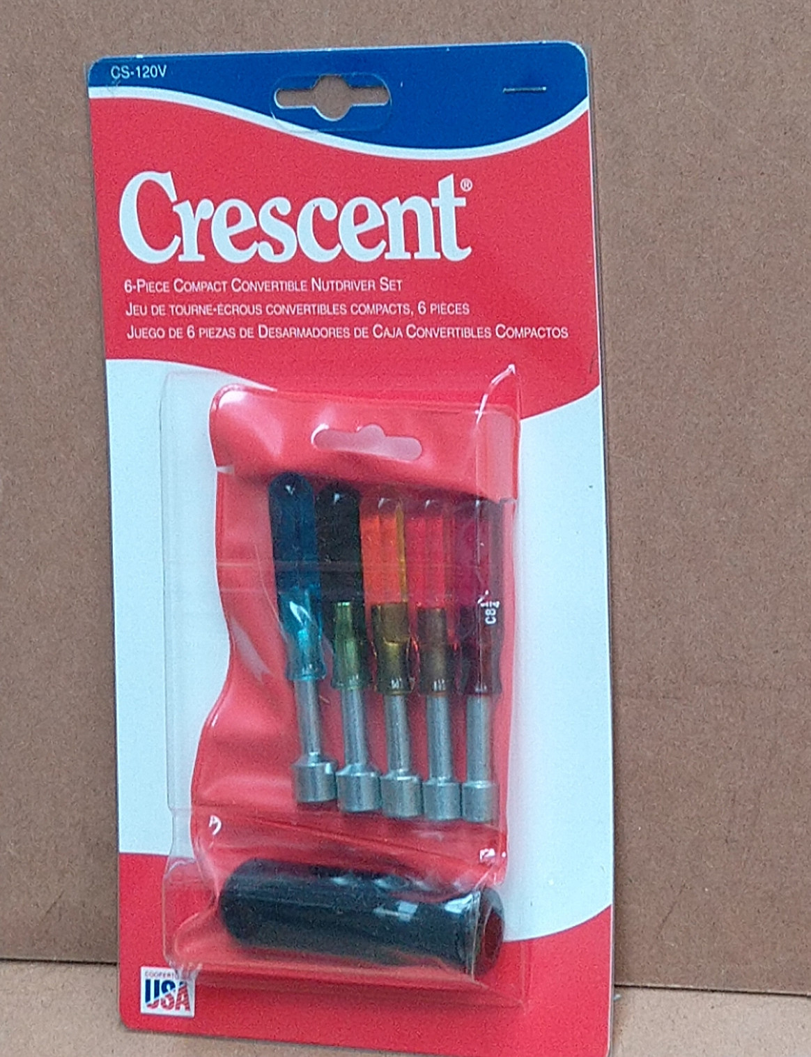 Crescent CS-120V Compact Convertible Nutdriver Set SAE (CS120V) Made in USA!