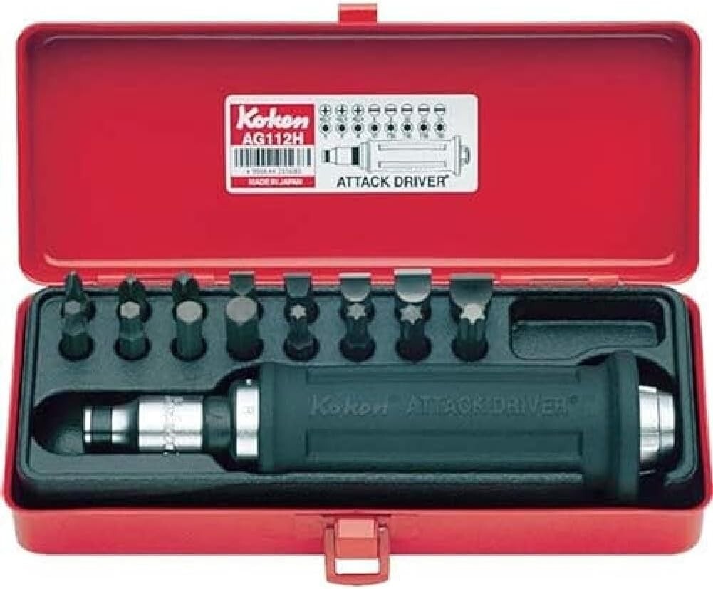 Koken AG112H 1/2 (12.7mm) SQ.Attack Driver Set 18 pieces 18Pcs NEW