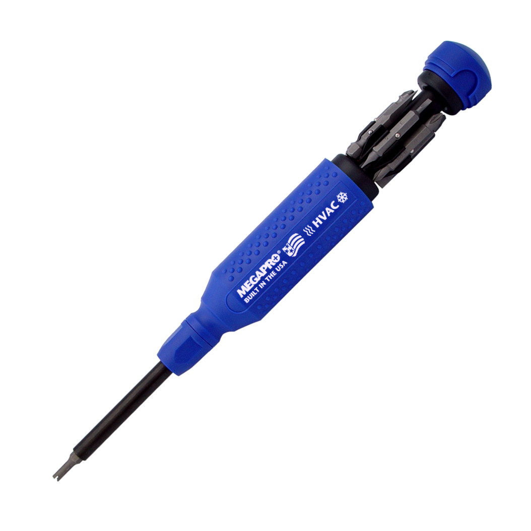 Megapro HVAC 14 in 1 Multi Bit Screwdriver Phillips Flat Reamer Valve Tool USA