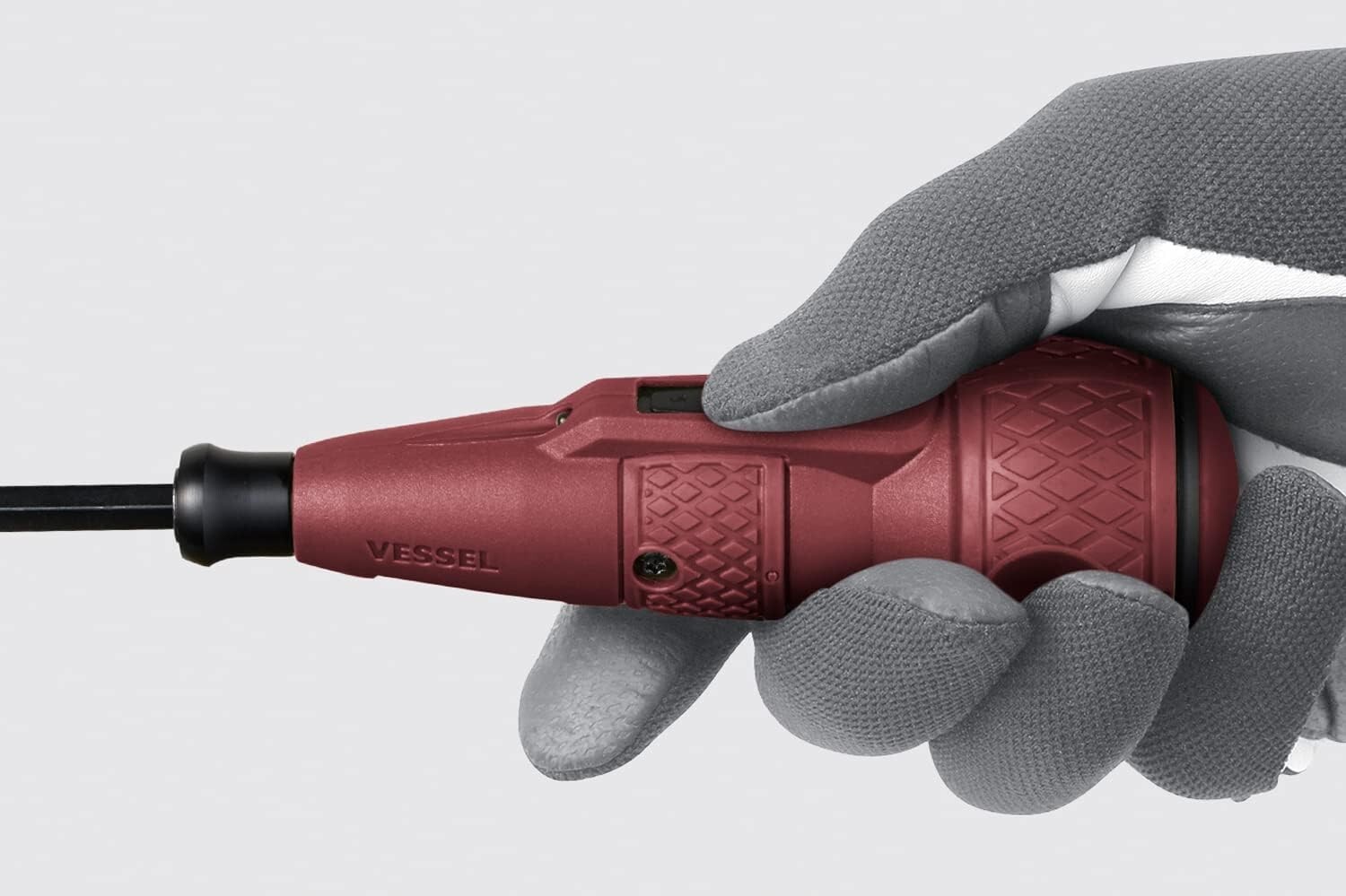VESSEL 220USB-S1DR Electric Ball Grip Driver Dull Red With 1 Bit High Speed