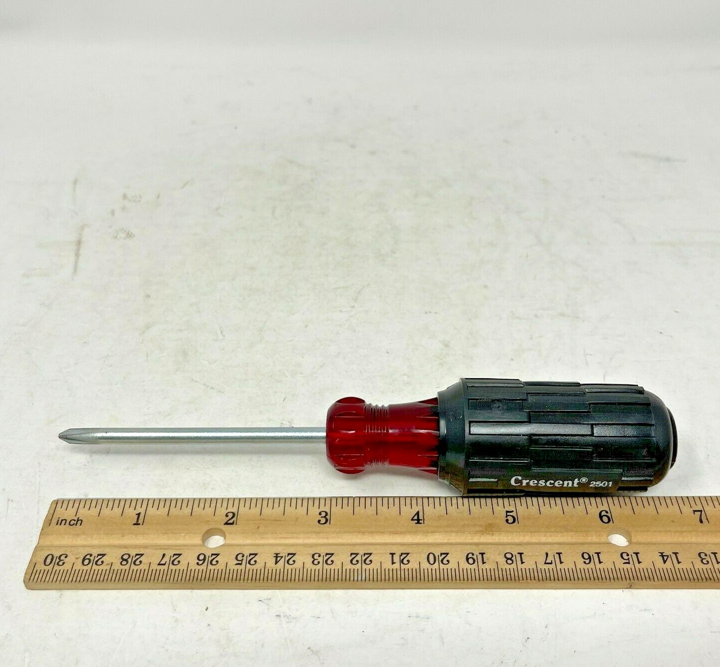 Crescent 2501 Screwdriver, 6.5″ Long #1 Phillips Tip, Cushion Grip Made in USA