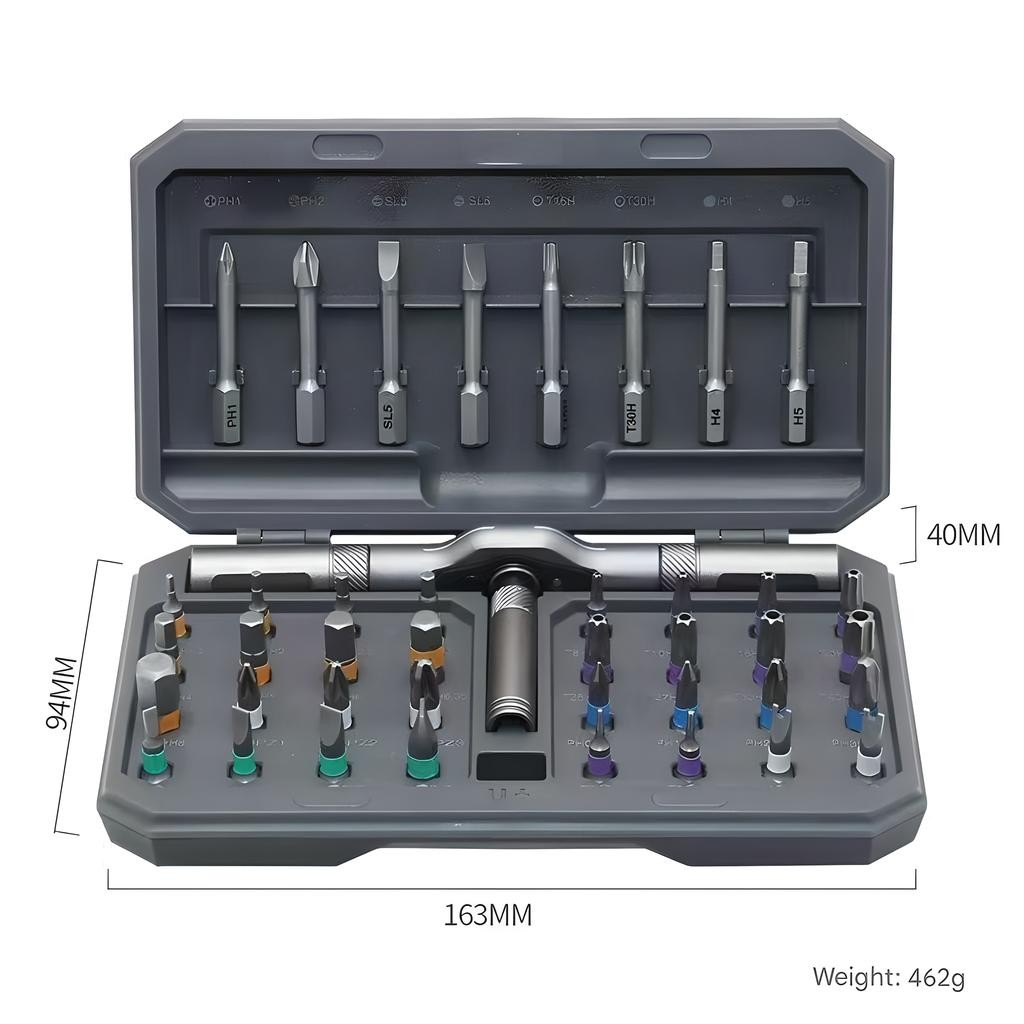 42 In 1 Multi Bit Magnetic Alloy Steel Magnetic DIY Ratchet Screwdriver Set