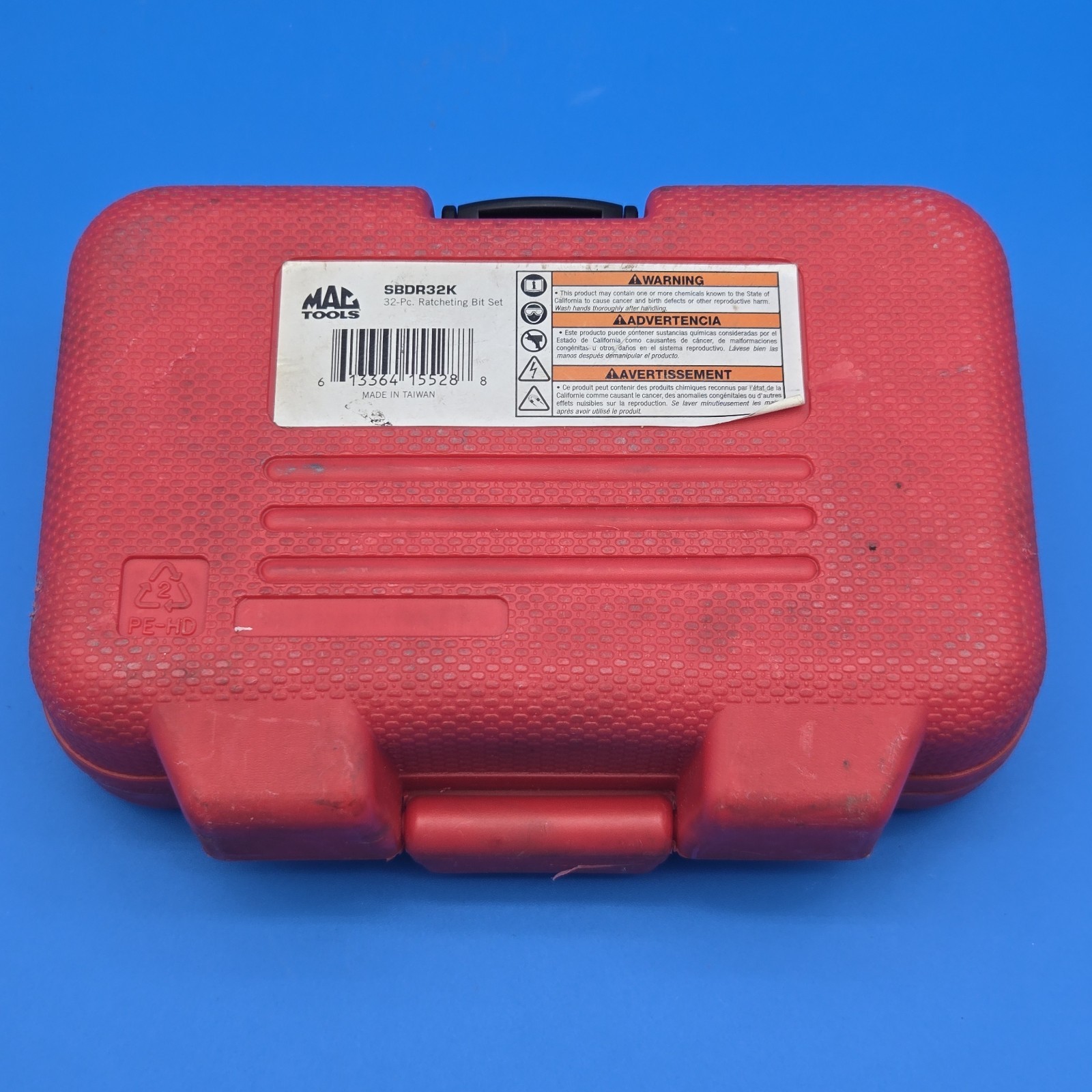 MAC Tools SBDR32K 32-Pc Ratcheting Bit Set Case Rusty Incomplete Parts