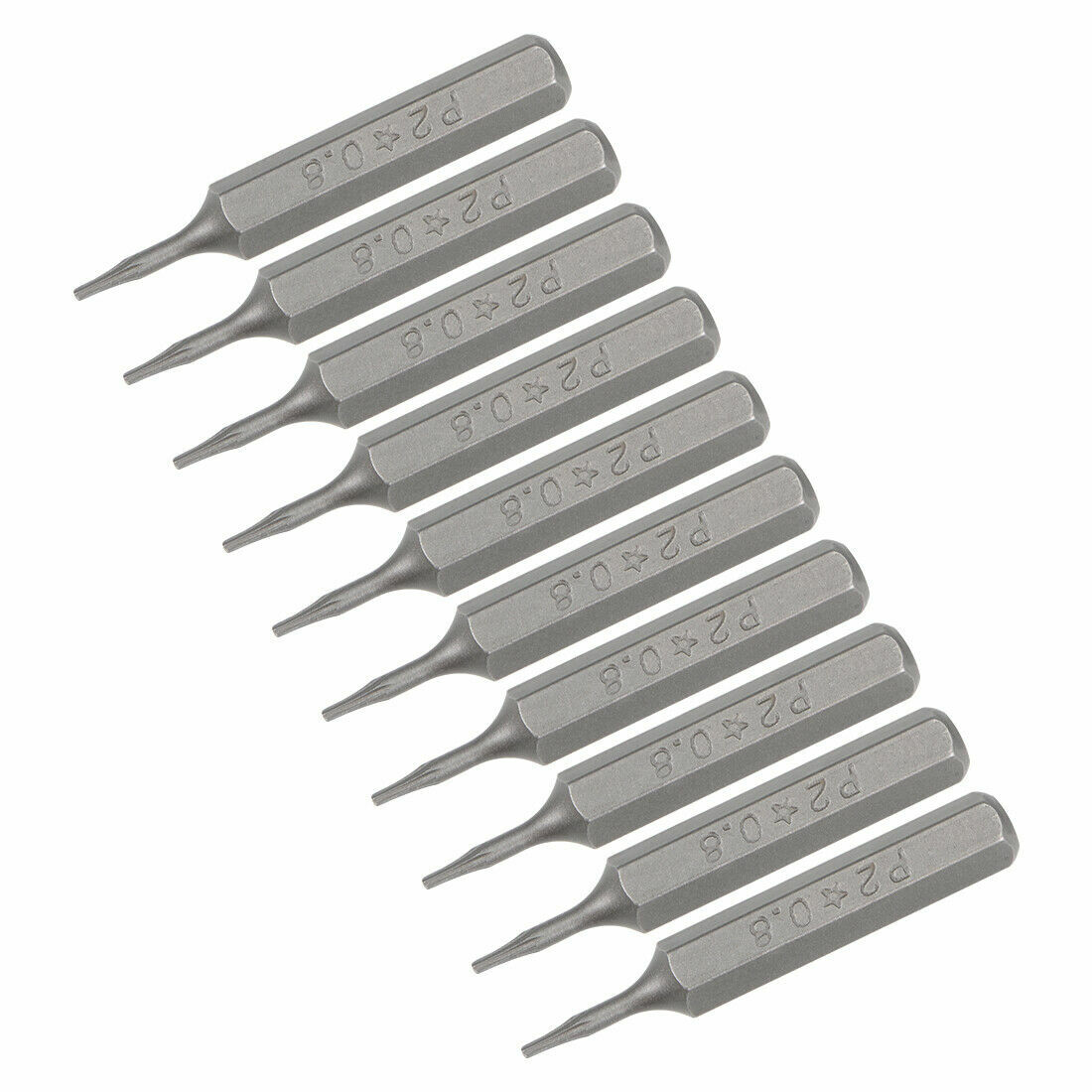 Screwdriver Bits 10pcs 5/32 Inch Hex Shank Star-Shape P2/0.8mm Set