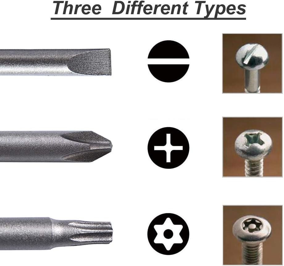 10PCS Long Screwdriver Bit Sets, 4 Inch/100 Mm | 3 Slotted 3 Phillips 4 Security