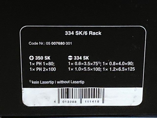 Wera Screwdriver Set 334 SK/6 Laser Etched with Rack, 05007680001, 6 PIECE SET