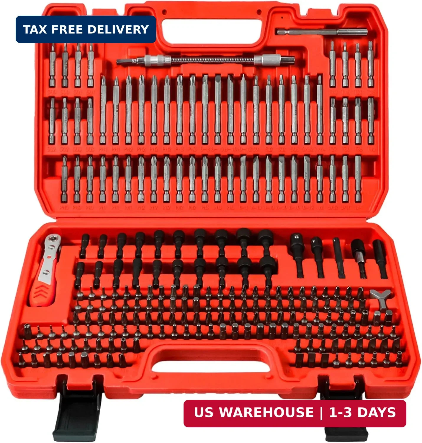 AMM 232-Piece Ultimate Screwdriver Bit Set, Cr-V Steel Impact Driver Bits, Inclu