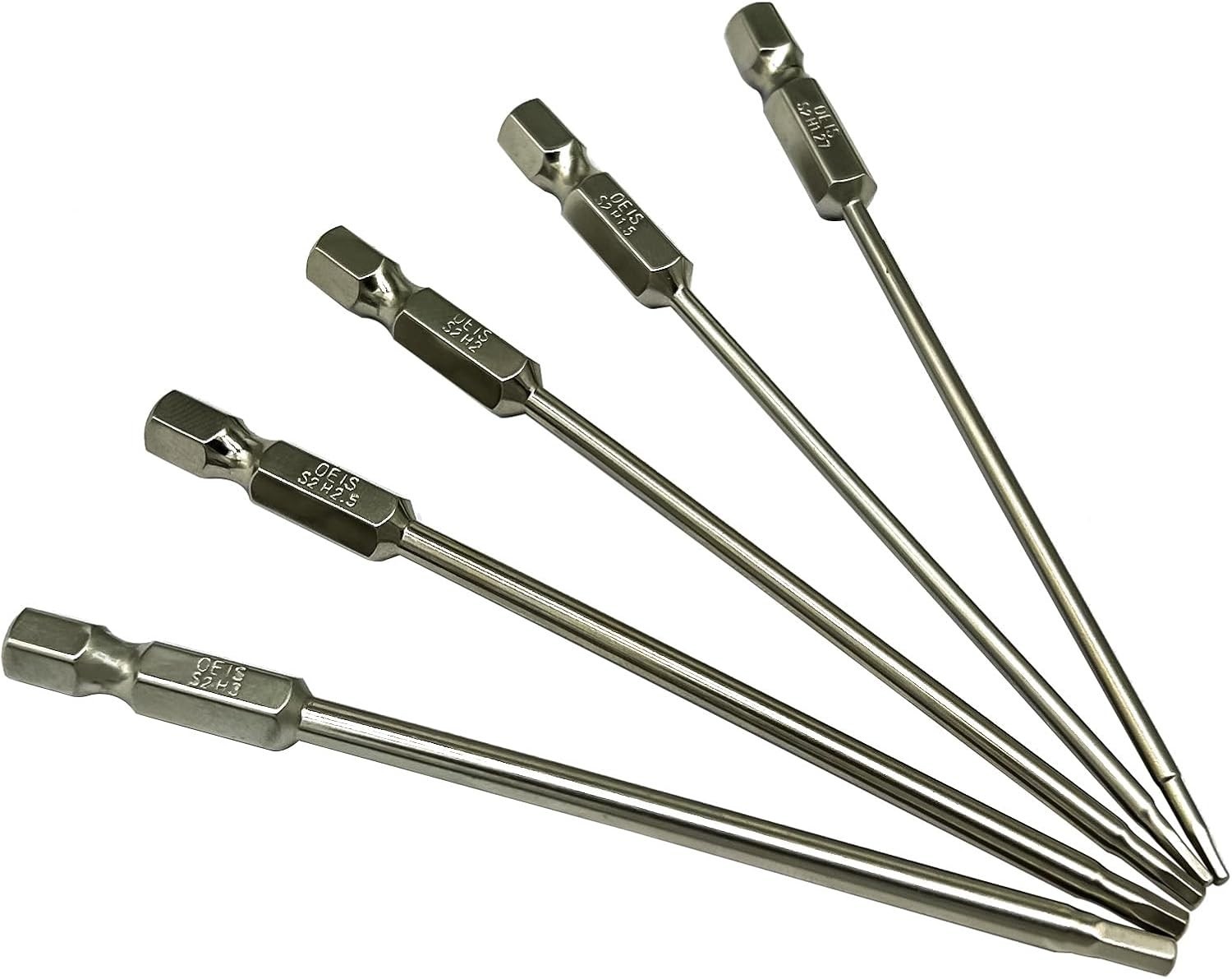 5Packs RC Hex Driver Bit Set 1.27mm 1.5mm 2.0mm 2.5mm 3.0mm Hex Head Allen Wrenc