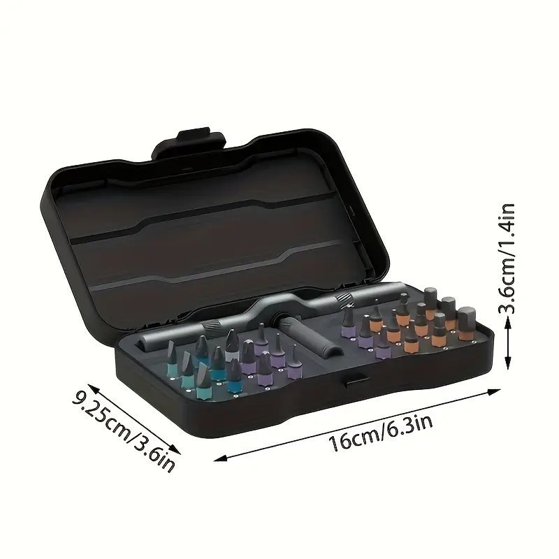 25pcs 24 in 1 Multifunction Screwdriver Head Set Household Repair Ratchet Wrench