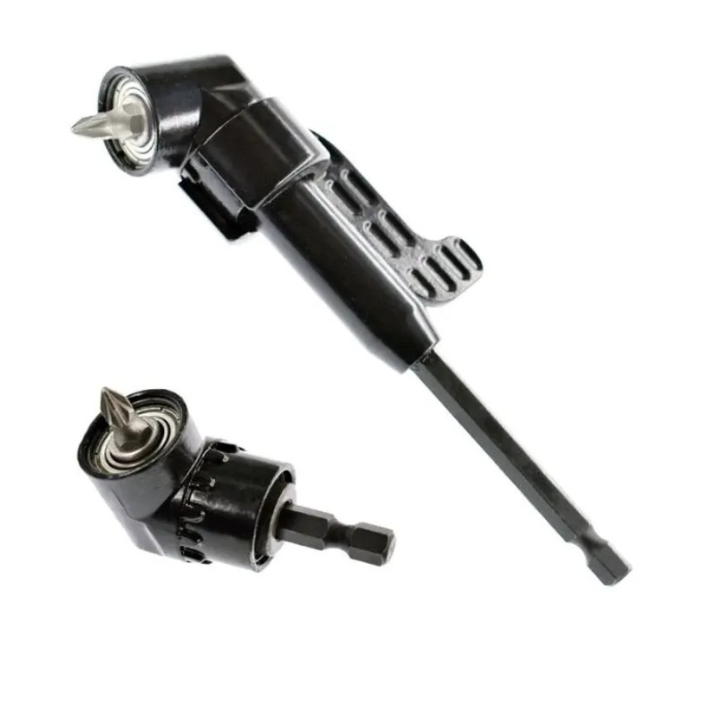 1pc 105° Right Angle Drill Bit Extension 1/4 Hex Magnetic Screwdriver Tool – NEW