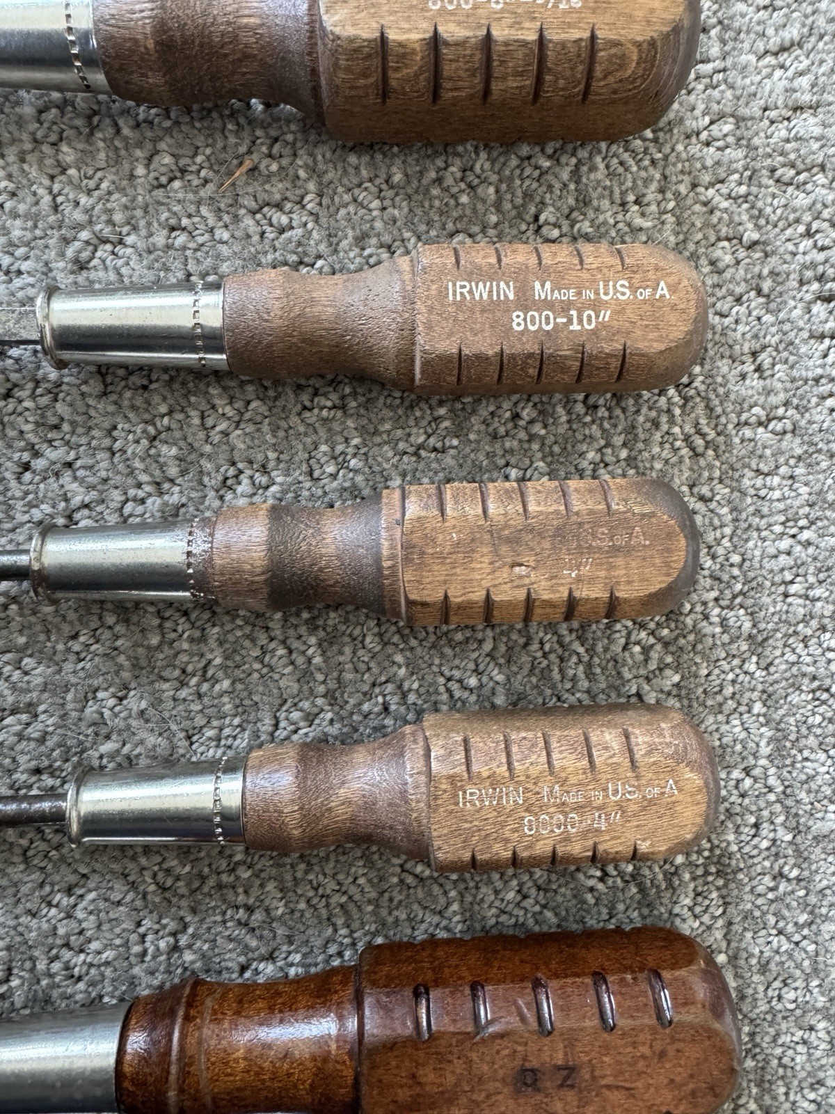 IRWIN 800 Series Wood Handle Screwdriver Set 11pc Slotted/Phillips Made in USA