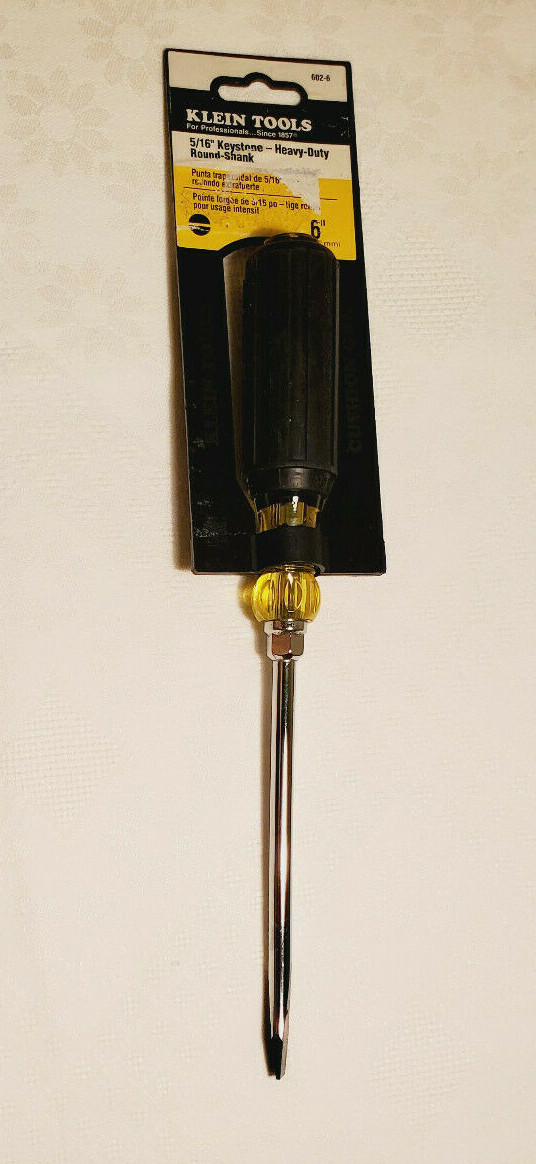Klein Tools 5/16″ Keystone Tip with 6″ Heavy Duty Round Shank 602-6. Brand New!