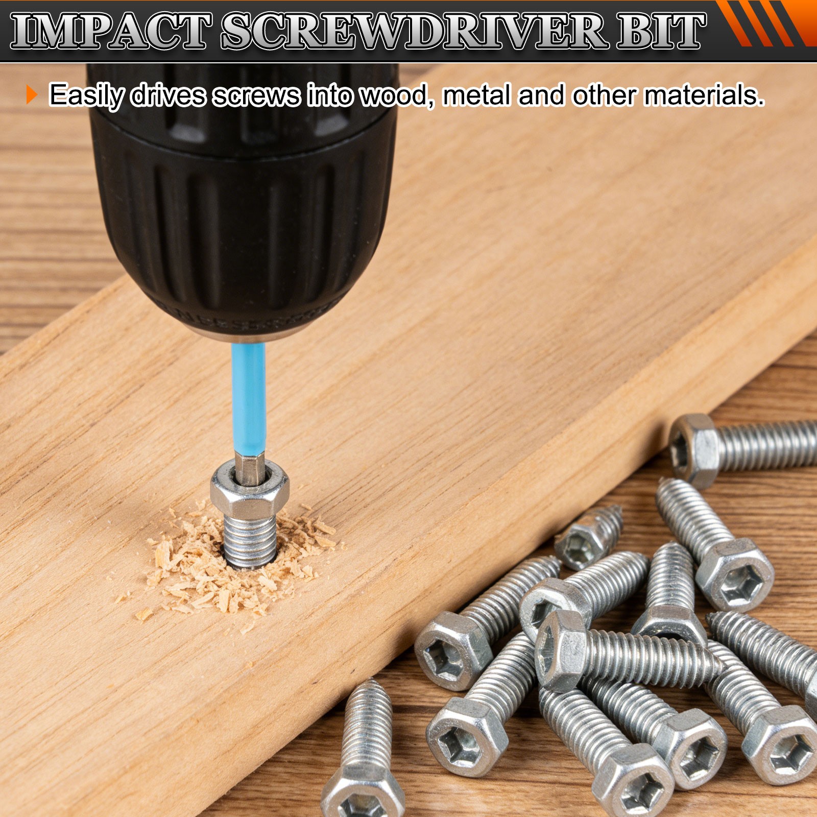 2pcs 3mm Hex Bits for Screwdriver, 1/4″ Nail, 5cm S2