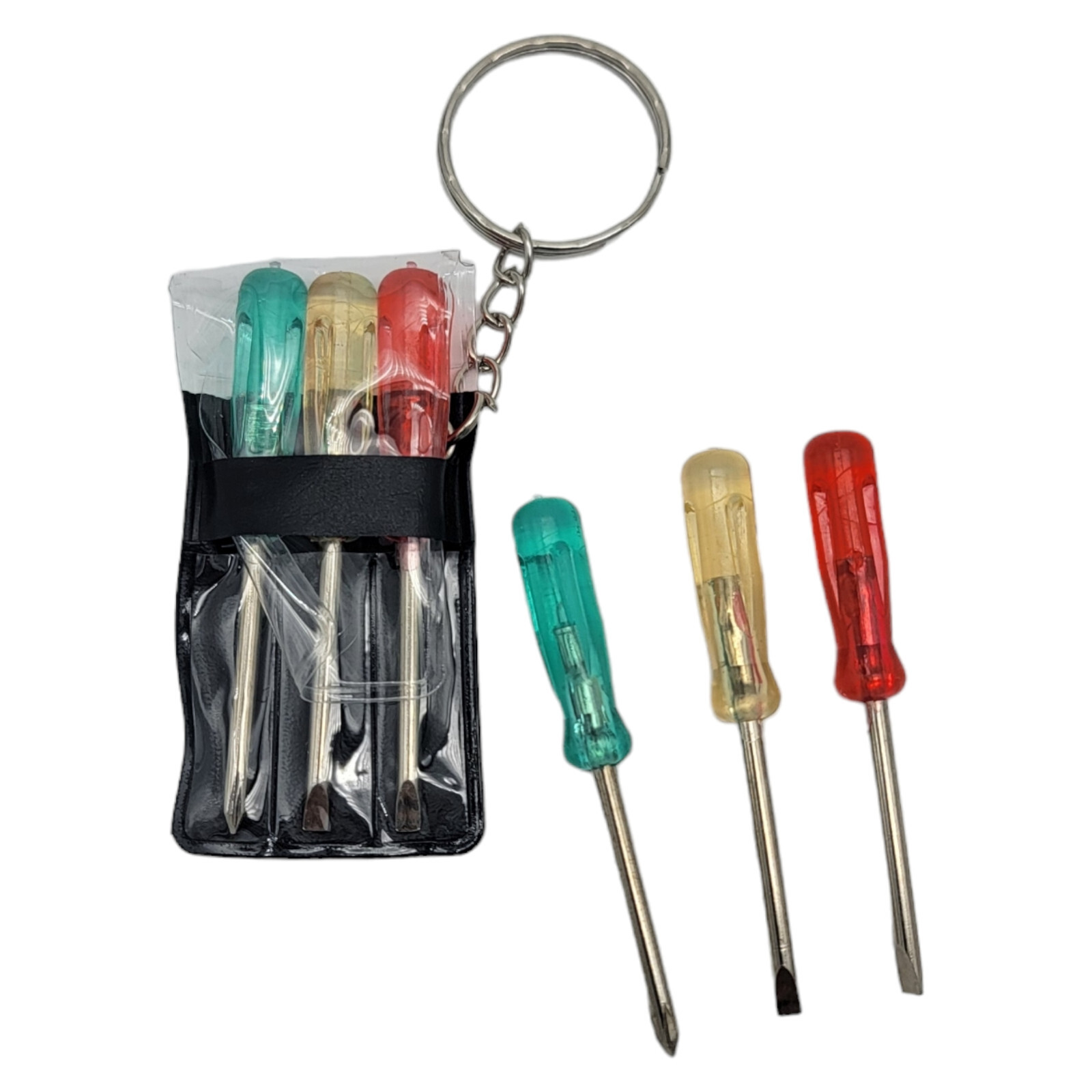 Mini Screwdriver Set Keychain with 3 Tools (2.5″) Miniature Metal Screw drivers