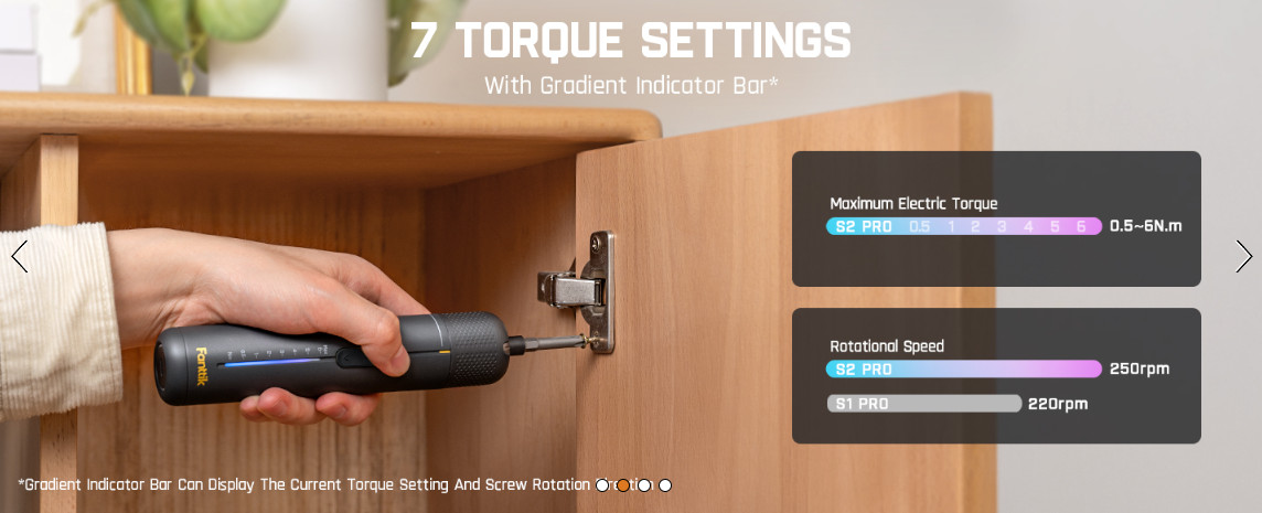 S2 Pro Electric Screwdriver Set Cordless 7 Torque 20 Bits w/ 90° Adapter