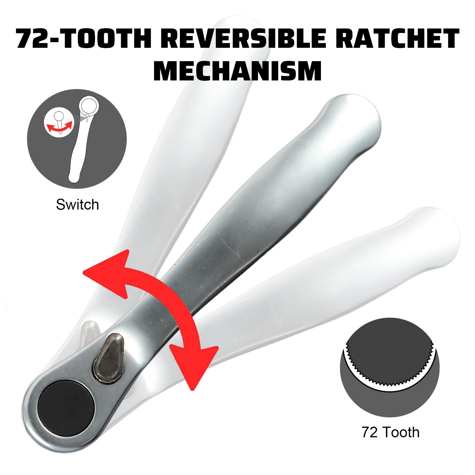 2Pcs 1/4 Mini Bit Ratchet Micro Ratchet 72-Tooth Ratcheting Bit Driver Repair