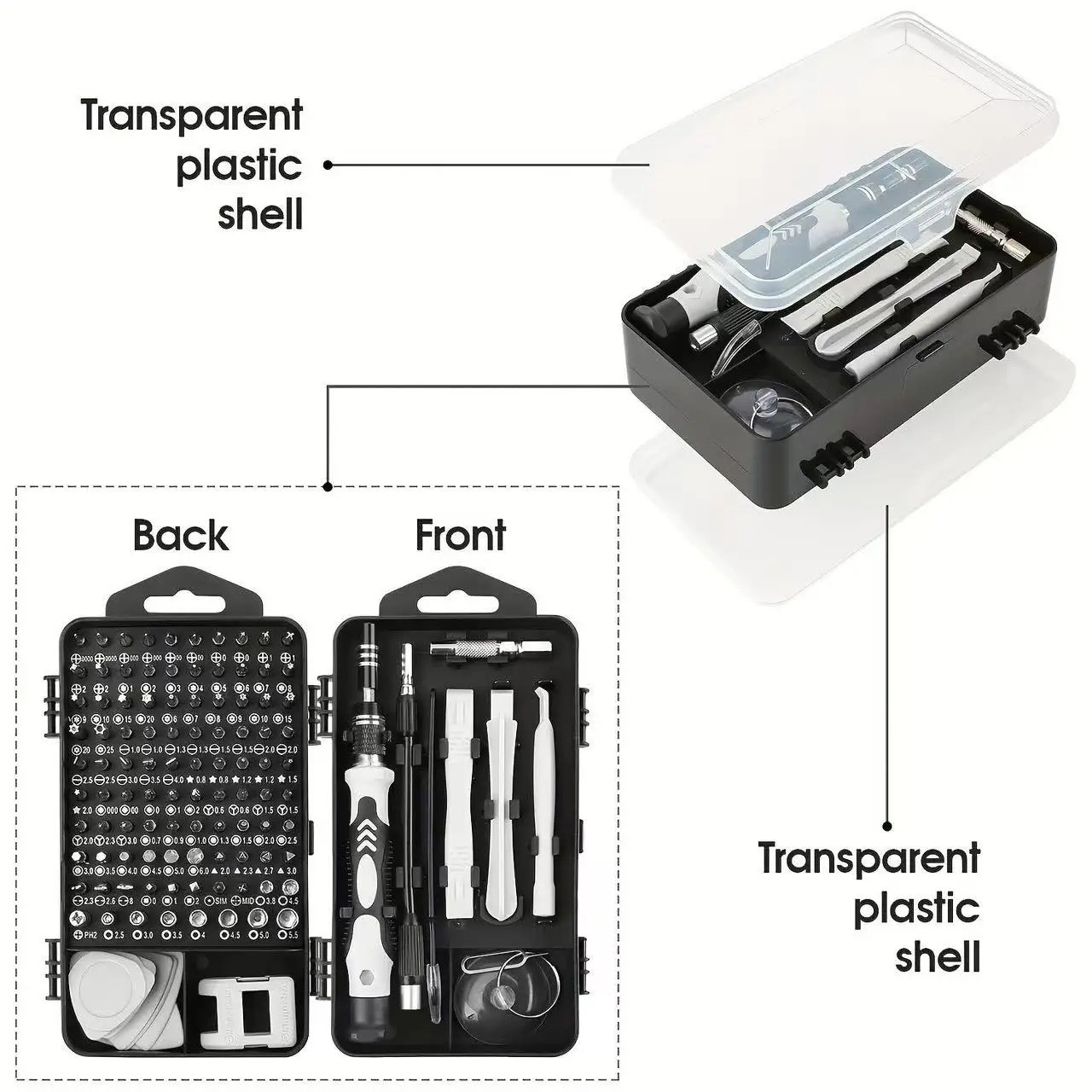 115pc Precision Screwdriver Set Magnetic Electronics Phone Repair Tool Kit