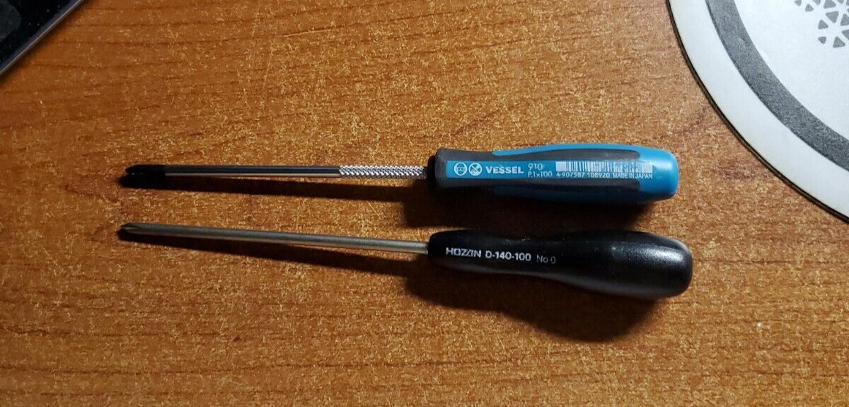 910 Megadora +1×100 (JIS) +1 Screwdriver Shaft Length 100mm 21mm Handle Diameter