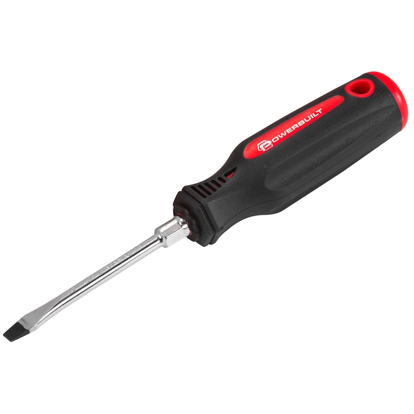 Powerbuilt 3/16 Inch Slotted Screwdriver with Double Injection Handle – 646168