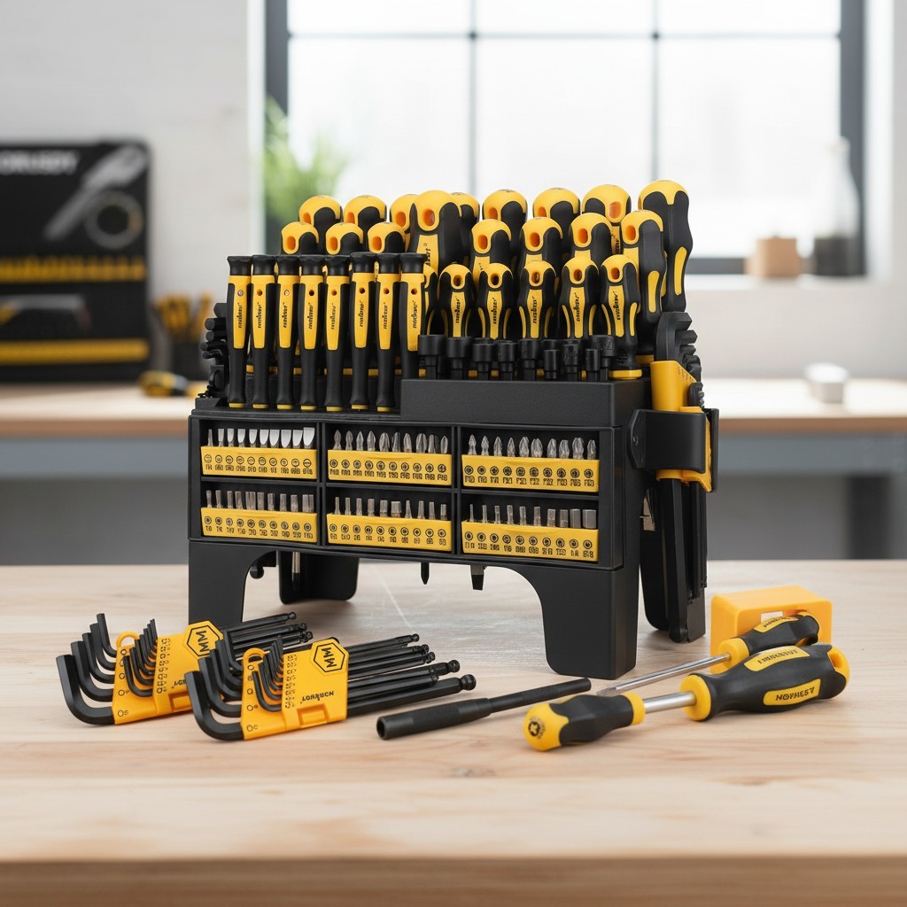 Complete 140-Piece Screwdriver Set with Precision Tools and Magnetic Features
