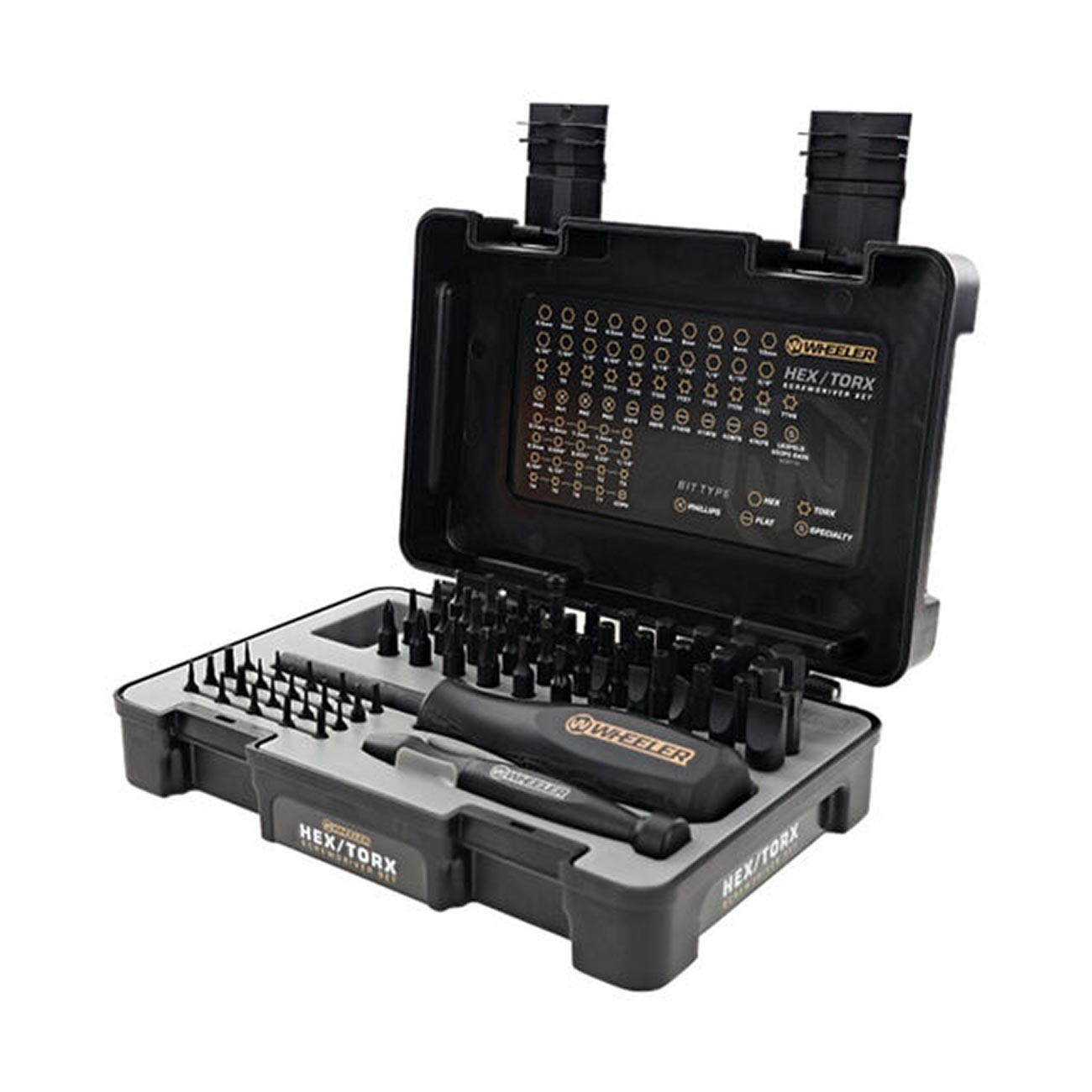 Wheeler Gunsmithing Hex/Torx/Phillip/Flat Screwdriver Bit Set (65 Piece) 4001007