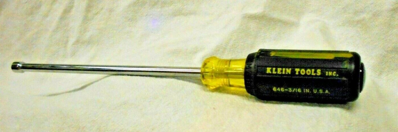 Klein Tools 3/16″ Nut Driver 6 Inch Hollow Shaft, Cushion Grip 646-3/16