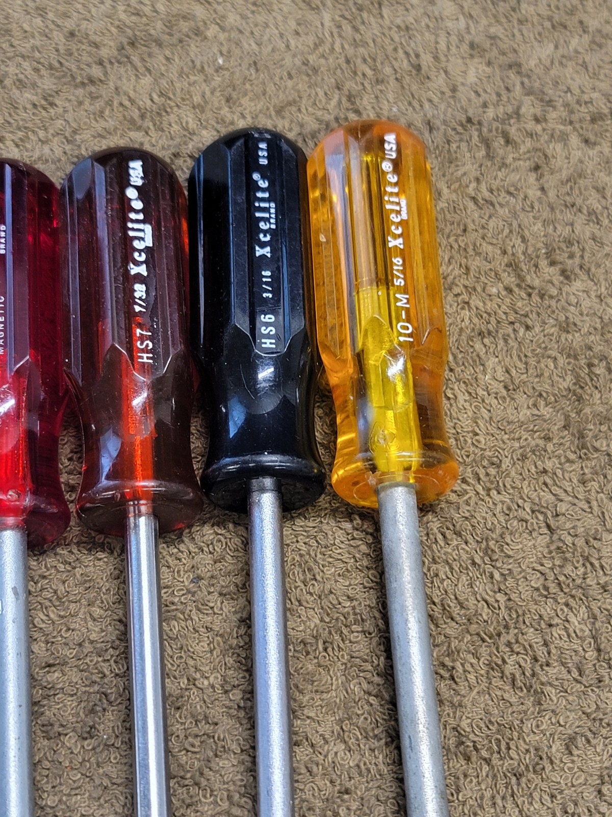 Xcelite HS Nutdriver Set Sae 3/16 7/32 1/4 5/16 11/32 3/8 7/16 1/2 9/16″ USA