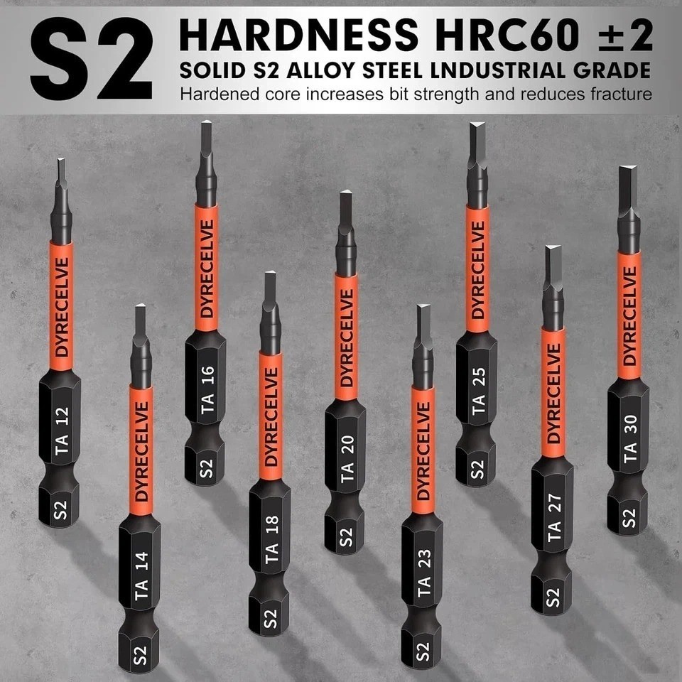 10-Pack Triangle Screwdriver Set – Premium S2 Steel Triangle Bit Set (2.56″ Long