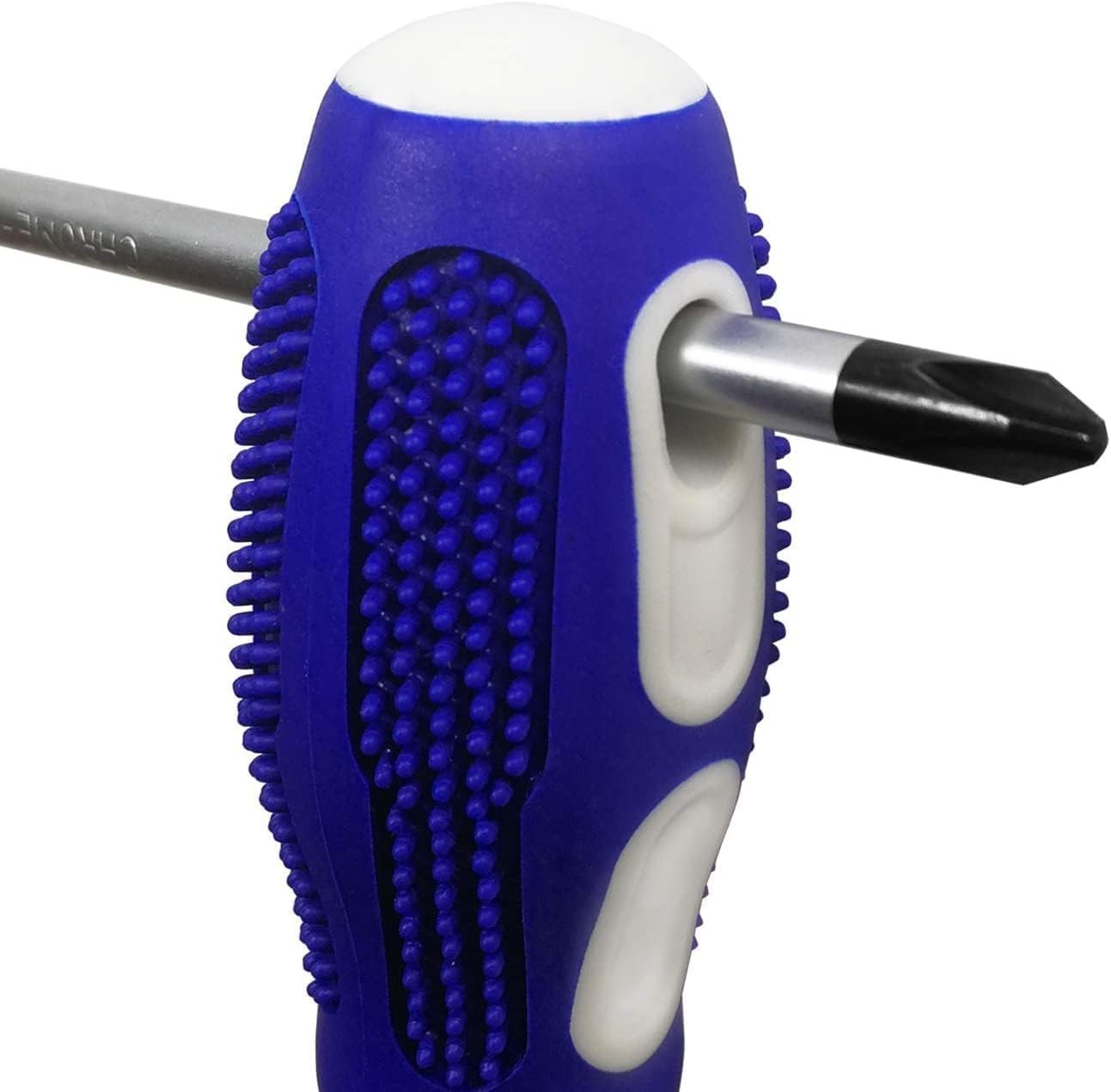 Slotted and Phillips Screwdriver, PH2 12″ Long Cross-head & Flat Blade Blue