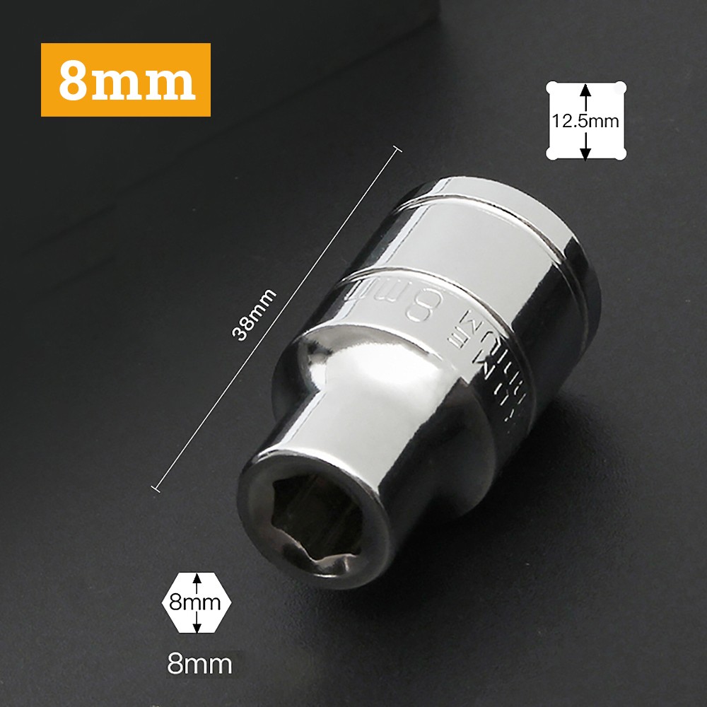 Socket 8mm 9mm 10mm 11mm 12mm 13mm 14mm To 32mm 1/2″Sq Drive Fully Polished