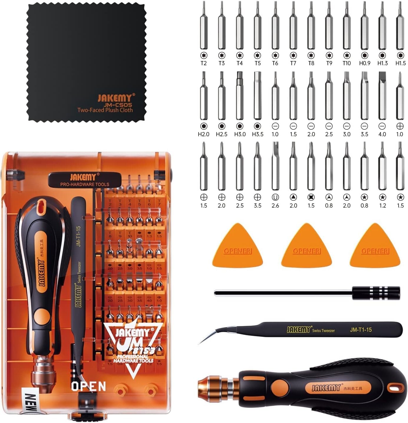 Screwdriver Set By JAKEMY, 43 in 1 Precision Screwdriver Kit Magnetic