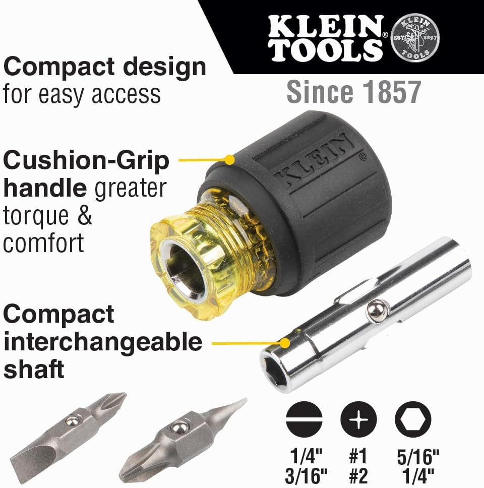 Klein Tools 3-Piece Multi-Bit Screwdriver & Nut Driver Set for Versatile Use
