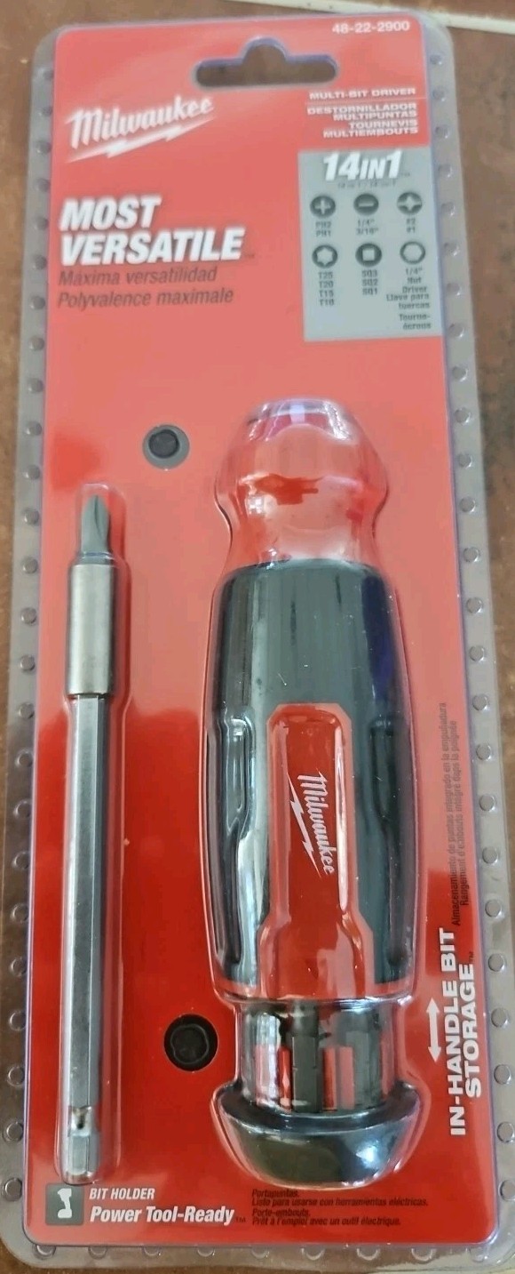 Milwaukee Multi-Bit Driver 14in1 Model #48-22-2900, New Plex Sealed