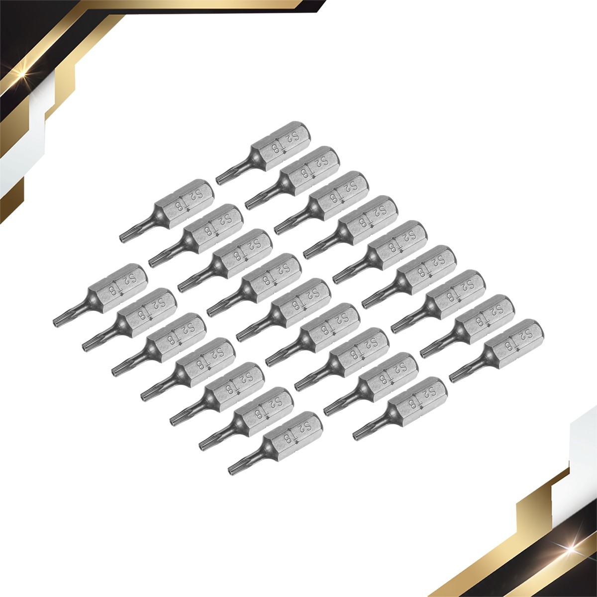 Torx Bits 1/4 Inch Hex Shank 25mm Length Magnetic Screwdriver T8 Screw 25pcs