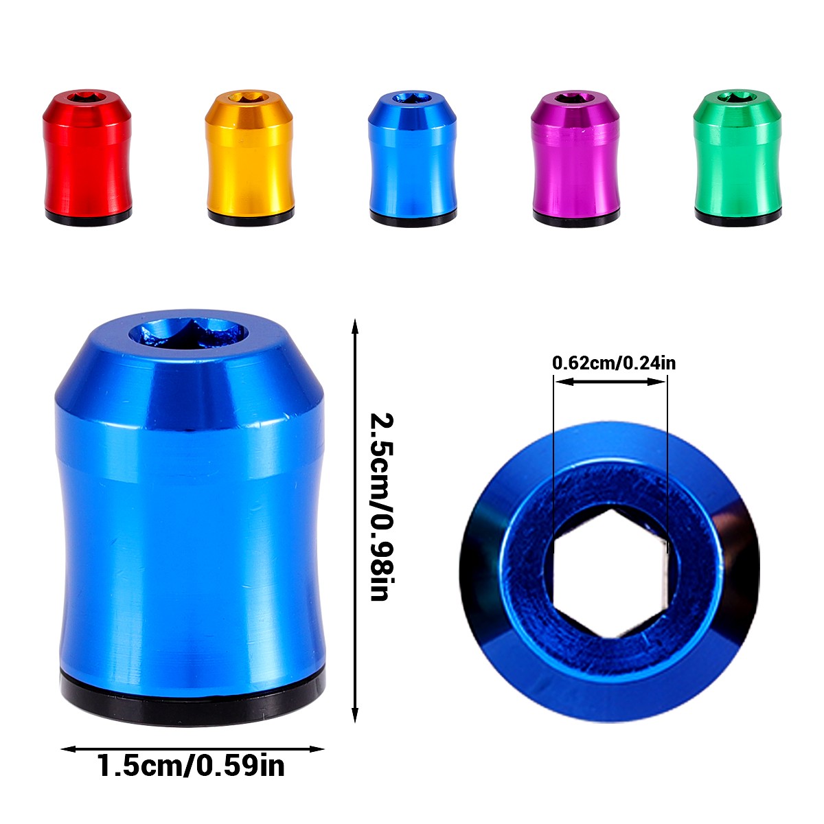 5/10/15/20PCS Magnetic Screw Ring 1/4″ Hex Strong Grip Anti-Slip for Drill Bits