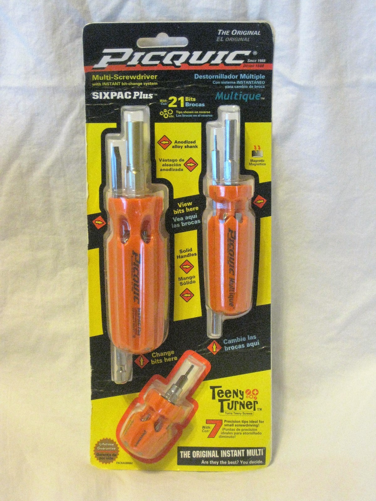 PICQUIC Family Combo Pack – SixPac Plus, Multique and Teeny Turner – “Orange”