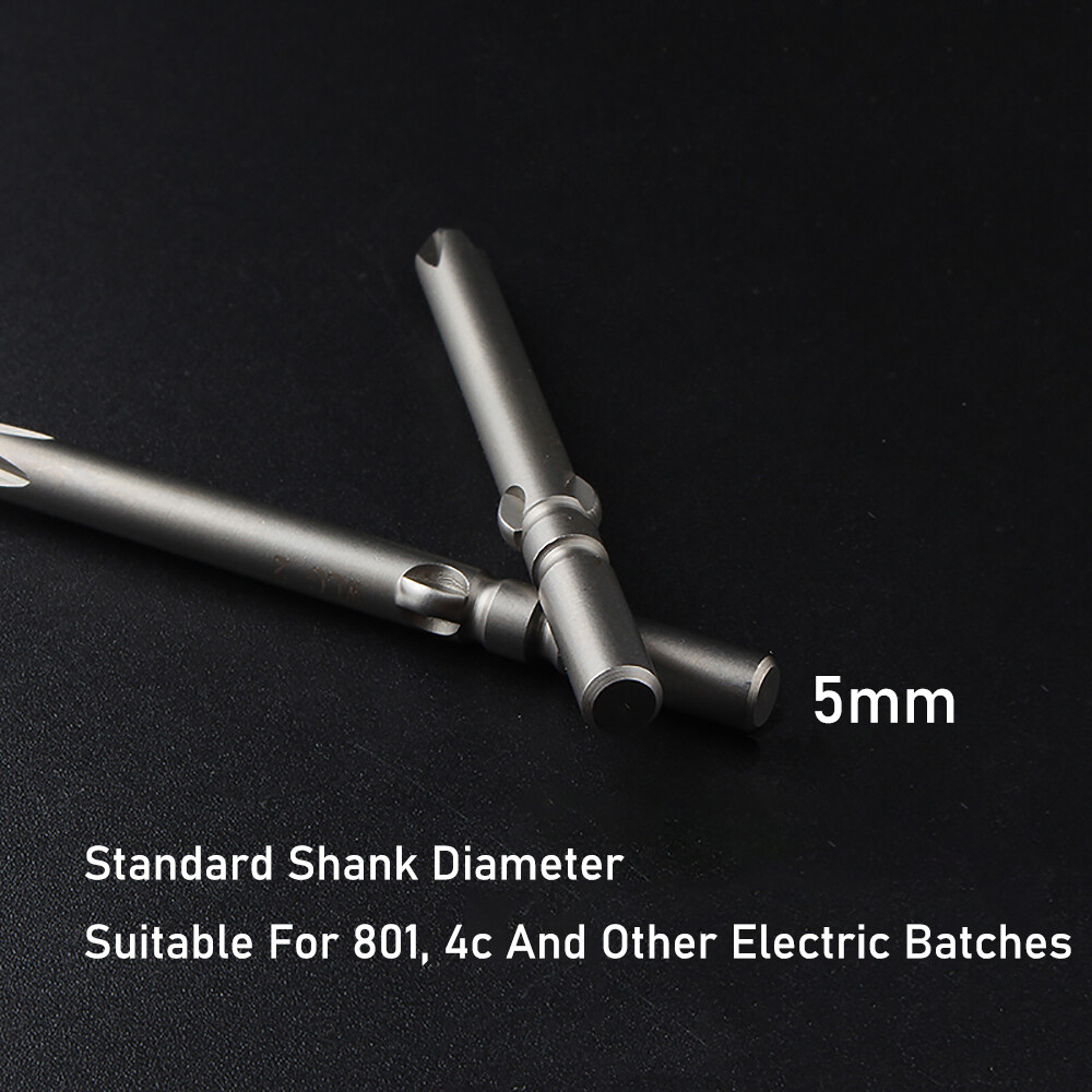 10 Pcs PH00-PH2 Phillips Screwdriver Drill Bit S2 Steel 5mm Round Shank 50-150mm