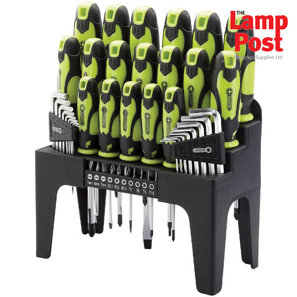 Draper 78619 44 Piece Screwdriver Set Allen/Hex Key & Bit Tool Set – Green