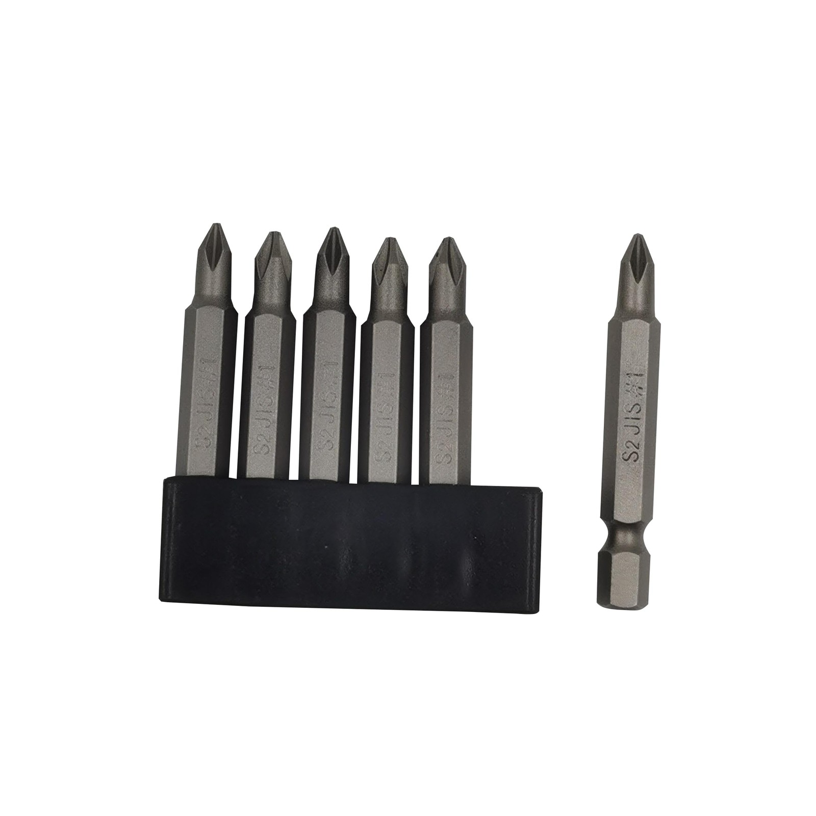 6Pcs 50mm JIS Screwdriver Bit Set with Magnetic Tip,1/4 Hex Shank, S2 Alloy Stee