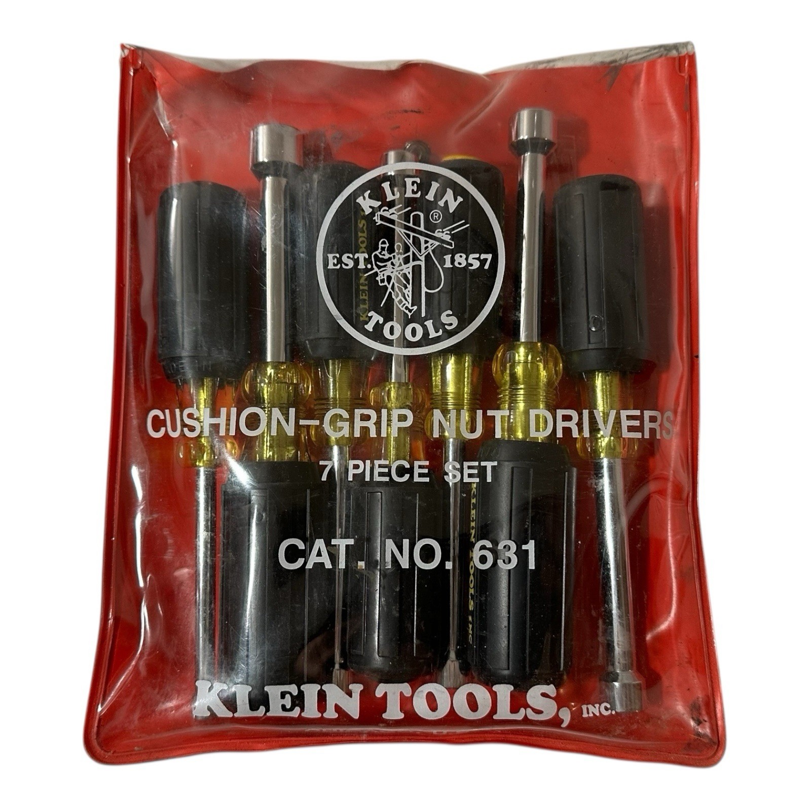 Klein Tools 631 Nut Driver Set, 3-Inch Shafts, Cushion Grip, 7-Piece