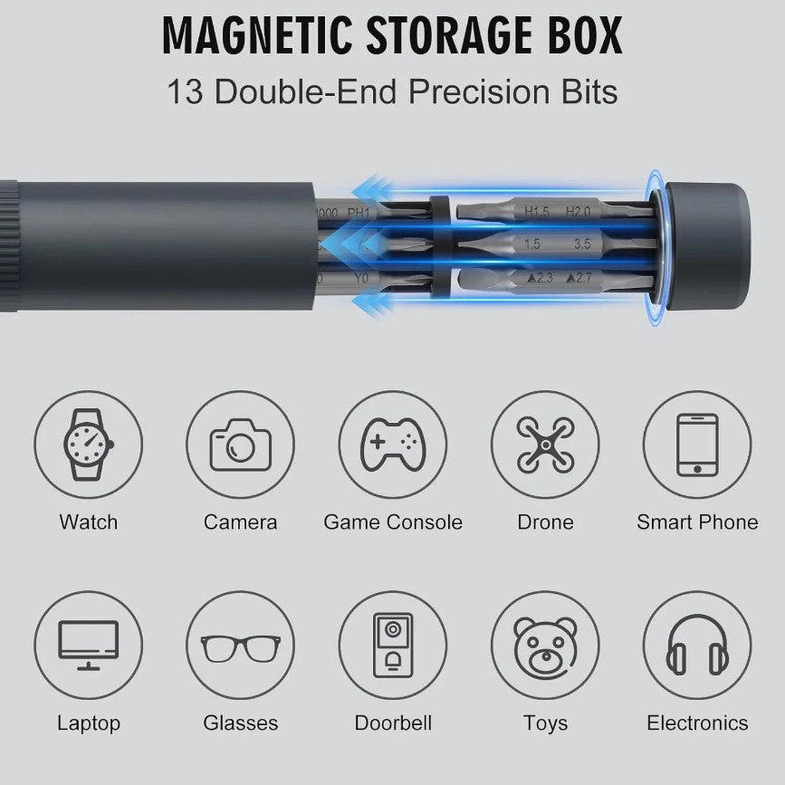 27in1 Precision Screwdriver Set Magnetic Bits Pen Repair Tool Kit Pro – NEW