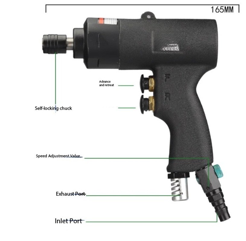 Pneumatic Screwdriver Industrial-Grade Gun-Type Woodworking Tool Screwdriver Bit