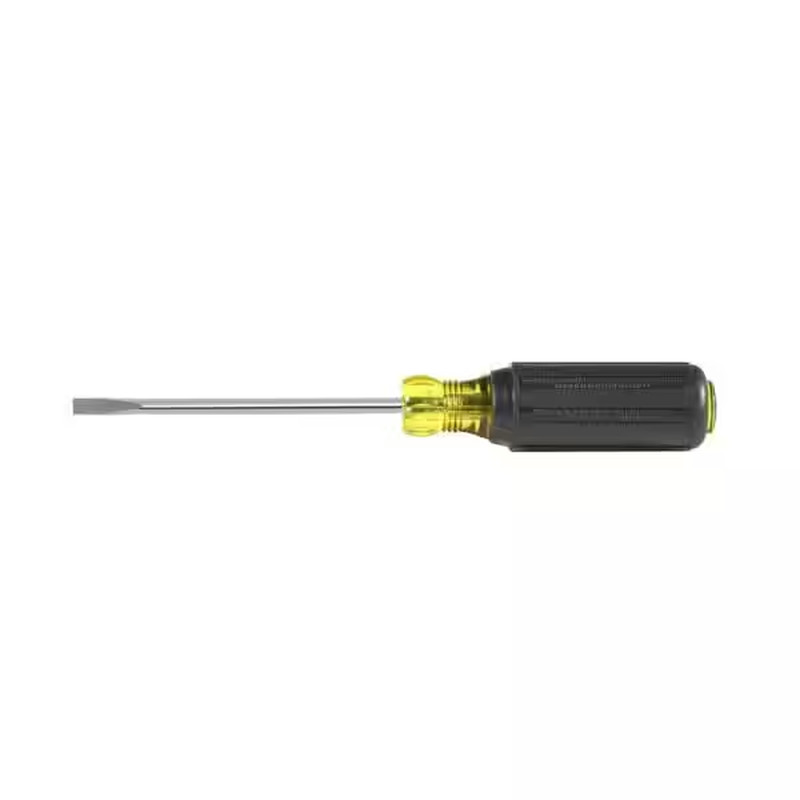 3/16 In. Cabinet-Tip Flat Head Screwdriver with 4 In. round Shank and Cushion Gr