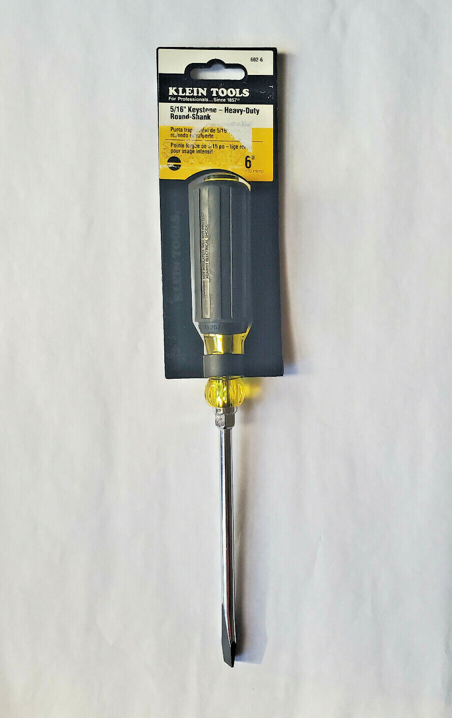 Klein Tools 5/16″ Keystone Tip with 6″ Heavy Duty Round Shank 602-6. Brand New!